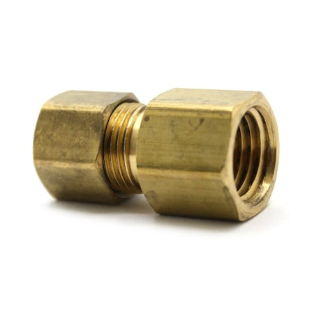 Thrifco Plumbing No. 66 5/16 Inch x 1/4 Inch Lead-Free Brass Compression FIP Adapte 4401351